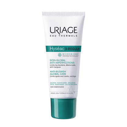 Uriage Hyseac 3-Regul + 40ml Limits Excess Sebum, Eliminate Blackhead for Oily to Combination Skin